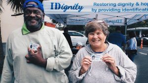 Myron and Linda on the day they came to IDignity